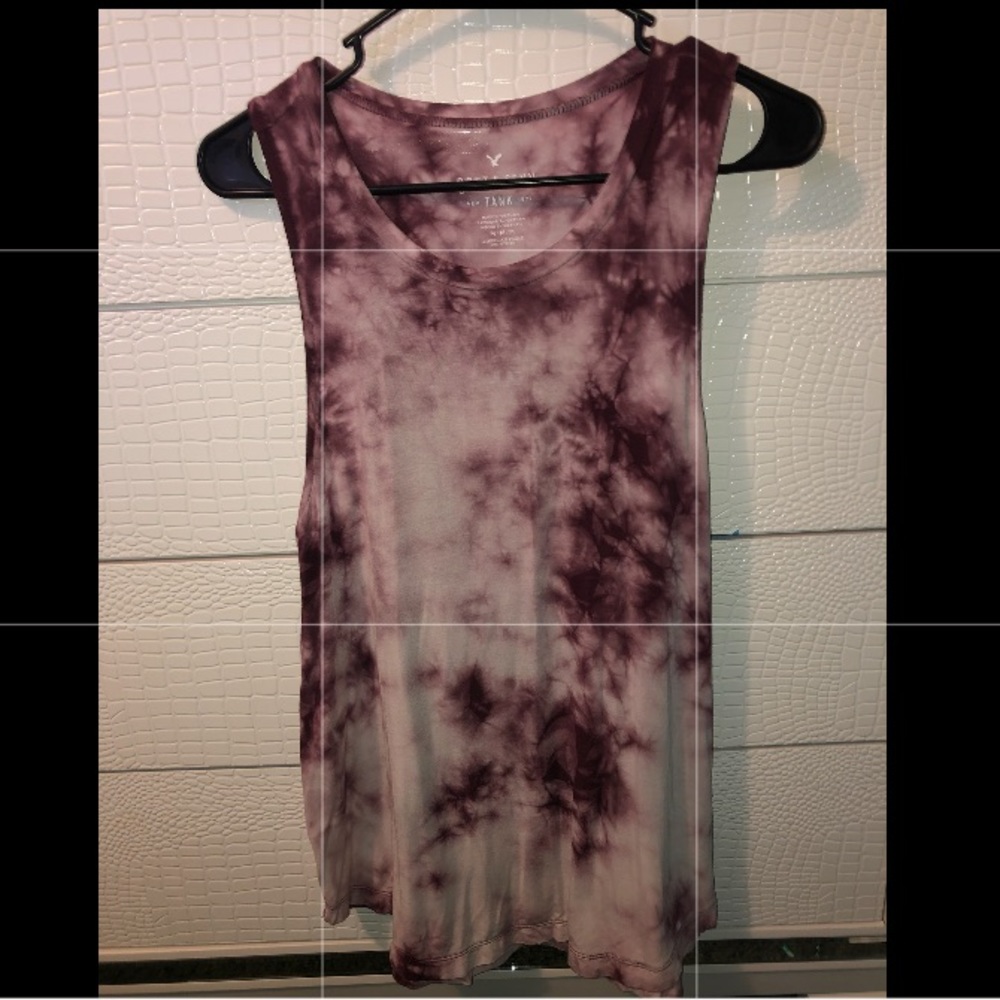 Purple tie dye long tank